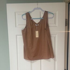 Elegant Brown V-Neck Camisole
